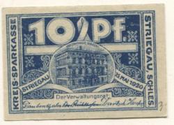 Striegau (heute: PL-Strzegom) - Kreissparkasse, Ring 1 - 15.5.1920 - 10 Pfennig 