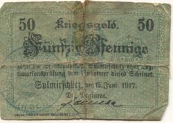 Sulmirschütz (heute: PL-Sulmierzyce) - Gemeinde - 15.6.1917 - 50 Pfennig 