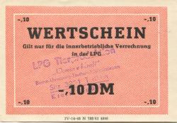 Tarthun (heute: Bördeaue) - LPG Tierproduktion Vereinte Kraft Borne, Unseburg, Tarthun, Wolmirsleben - -- - 0.10 Mark 