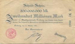 Triberg - Stadt - 15.10.1923 - 200 Millionen Mark 