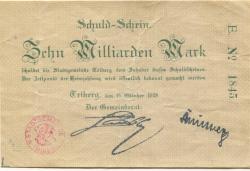 Triberg - Stadt - 15.10.1923 - 10 Milliarden Mark 