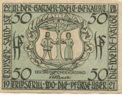 Triptis - Stadt - 29.7.1921 - 50 Pfennig 