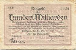 Trossingen - Gemeinde - 24.10.1923 - 100 Milliarden Mark 