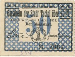 Tuchel (heute: PL-Tuchola) - Stadt - 1.4.1917 - 31.3.1918 - 50 Pfennig 