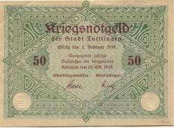 Tuttlingen - Stadt - 23.10.1918 - 1.2.1919 - 50 Mark 