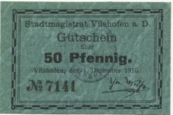 Vilshofen - Stadt - 1.12.1916 - 50 Pfennig 
