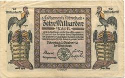 Vöhrenbach - Stadt - 20.10.1923 - 10 Milliarden Mark 