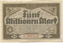 Wald (heute: Solingen) - Stadt - 5.8.1923 - 5 Millionen Mark 