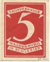 Waldenburg (heute: PL-Walbrzych) - Stadt - -- - 5 Pfennig 