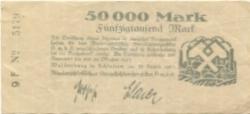 Waldenburg (heute: PL-Walbrzych) - Niederschlesisches Steinkohlensyndikat GmbH - 20.8.1923 - 20.10.1923 - 50000 Mark 