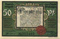 Wasungen - Stadt - 1.10.1921 - 50 Pfennig 