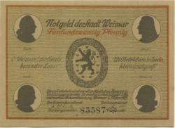 Weimar - Stadt - 1.3.1921 - 25 Pfennig 