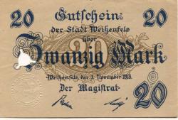 Weißenfels - Stadt - 1.11.1918 - 20 Mark 