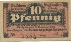 Weißwasser - Gemeinde - - 31.12.1920 - 10 Pfennig 