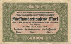 Werdau - Amtshauptmannschaft und Stadt - 7.8.1923 - 500000 Mark 