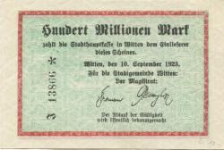 Witten - Stadt - 10.9.1923 - 100 Millionen Mark 