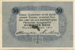 Wurzen - Wurzener Bank - 1.3.1917 - 50 Pfennig 