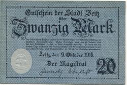 Zeitz - Stadt - 8.10.1918 - 31.1.1919 - 20 Mark 