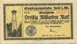 Zell - Stadt - 1.11.1923 - 30 Milliarden Mark 