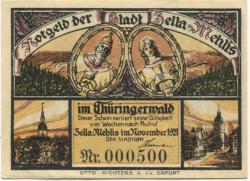 Zella-Mehlis - Stadt - November 1921 - 25 Pfennig 
