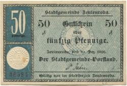 Zeulenroda - Stadt - 10.12.1916 - 50 Pfennig 