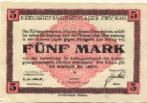 Zwickau - Kriegsgefangenlager - 1.8.1917 - 5 Mark 