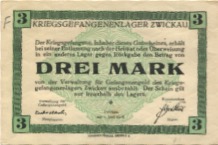Zwickau - Kriegsgefangenlager - 1.6.1918 - 3 Mark 