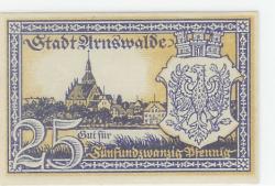 Arnswalde - Stadt - 2.5.1921 - 31.12.1922 - 25 Pfennig 