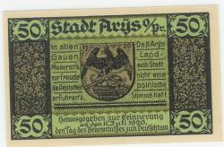 Arys - Stadt - 1.2.1921 - 50 Pfennig 