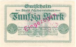 Aschersleben - Stadt - 15.10.1918 - 50 Mark 