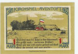 Aventoft - Kirchspiel - 31.10.1921 - 1.5.1922 - 1 Mark 