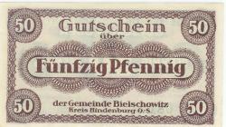 Bielschowitz (heute: PL-Ruda Slaska) - Gemeinde - 1.7.1917 - 31.12.1918 - 50 Pfennig 