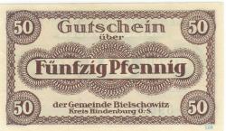 Bielschowitz (heute: PL-Ruda Slaska) - Gemeinde - 1.7.1917 - 31.12.1918 - 50 Pfennig 