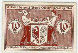 Bismark - Stadt - 14.9.1920 - 10 Pfennig 