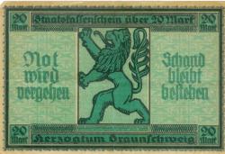 Braunschweig - Arbeiter- und Soldatenrat - 15.10.1918 - 20 Mark 
