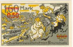 Braunschweig - Kraftverkehrsgesellschaft mbH - 1.7.1921 - 1.1.1922 - 0.50 Mark 