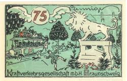 Braunschweig - Kraftverkehrsgesellschaft mbH - 1.7.1921 - 1.1.1922 - 75 Pfennig 