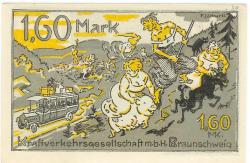 Braunschweig - Kraftverkehrsgesellschaft mbH - 1.7.1921 - 1.1.1922 - 1.60 Mark 