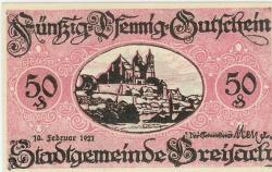 Breisach - Stadt - 10.2.1921 - 50 Pfennig 