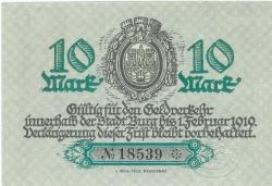 Burg - Stadt - 1.10.1918 - 1.2.1919 - 10 Mark 