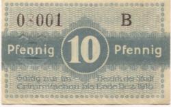 Crimmitschau - Stadt - - 31.12.1918 - 10 Pfennig 