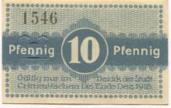 Crimmitschau - Stadt - - 31.12.1918 - 10 Pfennig 