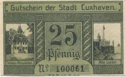 Cuxhaven - Stadt - Oktober 1919 - 31.12.1920 - 25 Pfennig 