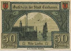Cuxhaven - Stadt - Oktober 1919 - 31.12.1921 -50 Pfennig 