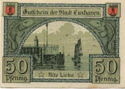 Cuxhaven - Stadt - Oktober 1919 - 31.12.1921 - 50 Pfennig 