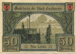 Cuxhaven - Stadt - Oktober 1919 - 31.12.1921 - 50 Pfennig 