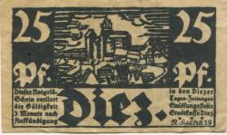 Diez - Stadt - November 1919 - 25 Pfennig 