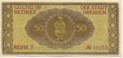 Dresden - Stadt - März 1917 - 31.10.1917 - 50 Pfennig 