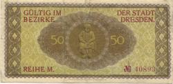 Dresden - Stadt - März 1917 - 31.10.1917 - 50 Pfennig 