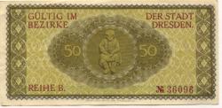 Dresden - Stadt - März 1917 - 31.10.1917 - 50 Pfennig 